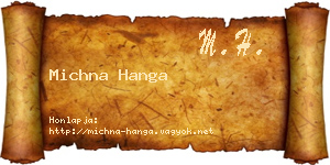 Michna Hanga névjegykártya