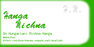 hanga michna business card